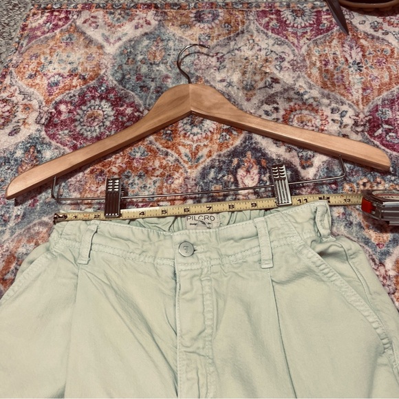 Anthropologie Pilcro Green Paperbag Barrel Pants High Rise Relaxed Size 25 Sage - Picture 8 of 9